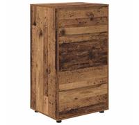 Tmriohed Cajonera con 4 cajones con aspecto de madera envejecida, armario auxiliar para salón, pasillo y oficina, 60 x 48 x 105 cm