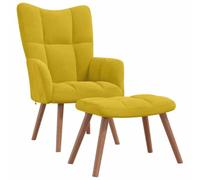 Tmriohed Juego de 2 sillones de relax con taburete, tapizados de terciopelo | Acogedor sillón de televisión de terciopelo suave con estructura de madera maciza y reposapiés para sala de estar y