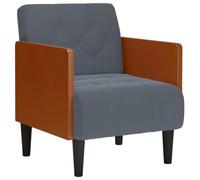 Tmriohed Sillón con reposabrazos tapizado de terciopelo, color gris oscuro | Cómoda silla de terciopelo con estructura de madera resistente para salón, dormitorio y elegantes áreas de recepción.