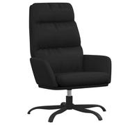 Tmriohed Sillón de relax giratorio, color negro, piel sintética, metal, 360 | Cómodo sillón de televisión con acolchado grueso y reposabrazos para sala de estar o estudio, soporta hasta 110 kg.