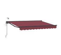 Tmriohed Toldo de brazo articulado, 3,5 x 2 m, montaje en pared | Elegante parasol para terraza y jardín con inclinación continua, resistente caja de aluminio y kit de montaje.