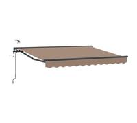 Tmriohed Toldo de brazo articulado, 4 x 3,5 m, con mando a distancia | Elegante parasol para patio y jardín con motor flexible y soporte de pared resistente.