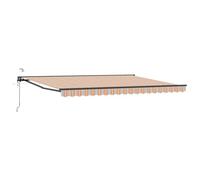 Tmriohed Toldo eléctrico articulado de 4 x 3 m con mando a distancia y manivela, toldo retráctil con media caja para montaje en pared, protección solar estable para terraza y jardín