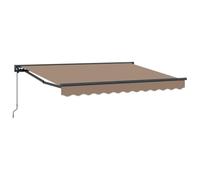 Tmriohed Toldo retráctil manual de 4 x 2 m con manivela | Parasol flexible para balcón y terraza con soporte de pared estable, tejido resistente a la intemperie e inclinación continua