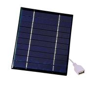 Tnfeeon Cargador Solar Portátil Panel USB de Silicio Monocristalino 2.5W 5V 500mA Salida de Corriente Estable para Caminatas Al Aire Libre Camping Viajes Ligero 5.9 X 5.1 X 0.1 Pulgadas 2.9 Oz Se