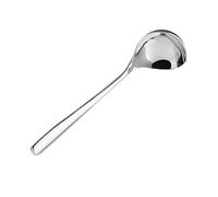 Tnfeeon Cuchara de Sopa de Acero Inoxidable, Tazón de 1,5 Pulgadas, Cabeza Redonda Grande para Sacar Sopas sin Esfuerzo, Guisos, Chile, Largo y Ergonómico de 7,5 Pulgadas que Garantiza un Agarre Firme