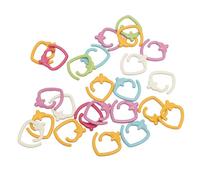 Tnfeeon Marcadores de Puntada Marcadores de Ganchillo de Aleación de Zinc Coloridos 24 Piezas Diseño Abierto Helicoidal 0,7 X 0,8 Pulgadas con Caja de Almacenamiento para Tejer, Tejer y Hacer