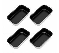 Tnfeeon Mini Molde para Pan, Aluminio Antiadherente, 4 Piezas, Molde para Hornear Rectangular Pequeño, Calor Uniforme, Fácil Liberación, Apto para Horno hasta 446 °F para Pan de Plátano, Brownies,