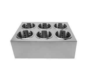 Tnfeeon Organizador de Cubiertos de Acero Inoxidable, Carrito para Cubiertos de Doble con 8 Compartimentos y Base Antideslizante de 19,5 Pulgadas para Mostrador de Cocina, Buffet, Restaurante,