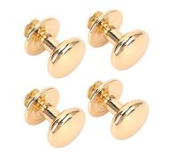 Tnfeeon Remache de Botón Remaches de Cabeza Redonda de Aleación de Zinc de 18 Mm 10 Juegos con Tornillos de 8 Mm para Manija de Cajón Tijeras Artesanales de Cuero Reparación de Herramientas de (GOLD)