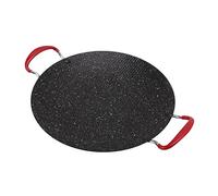 Tnfeeon Sartenes para Parrilla Plancha Redonda con Superficie de Cocción Grande, Sartén Duradera para Acampar, Barbacoas en el Patio Trasero y Cocinas Domésticas, Sartén Antiadherente para Freír,