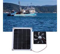 Tnfeeon Ventilador con EnergíA Solar, Ventilador de Panel Monocristalino, de Escape USB de 10 W, CC 5 V, 3 A, Refrigeración y Carga Portátil para RV, Caravana, Tienda de Campaña, Habitación de