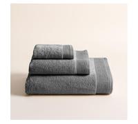 Toalla algodón rizo americano zaira 100x150cm color gris acero - conforama