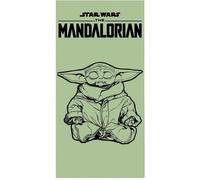 Toalla Aymax Playa o Piscina 100% Algodón Star Wars Baby Yoda Grogu 140x70cm