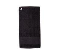 Toalla de golf à bordure imprimable Towel City Golf Noir 40x60 cm