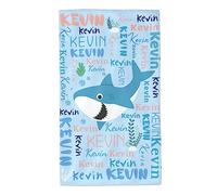 Toalla de mano personalizada para niños, toalla de mano personalizada con nombre personalizado, ballena, sirena, caballito de mar, tortuga marina, toalla de microfibra suave para niños, 16 x 27.5