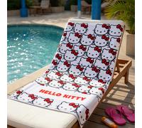 Toalla de Microfibra Infantil 70x140 cm con Diseños Infantiles Divertidos para Playa, Piscina y Uso Diario Aymax Hello kitty 3