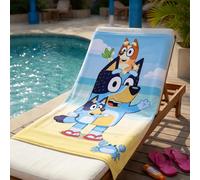 Toalla de Microfibra Infantil 70x140 cm con Diseños Infantiles Divertidos para Playa, Piscina y Uso Diario Aymax Bluey 2nd