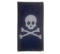 Scalpers Home Toalla de baño 90x180 cm 100% algodón 420GSM azul marino con logo y rayas