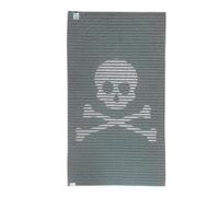 Scalpers Toalla de playa Scalpers Home 90x180 cm 100% algodón 500 GSM Beige con logo y rayas