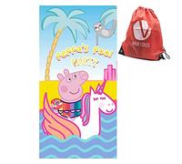 Toalla de Playa Inantil para Niños Peppa Pig Toalla de Playa para niños de Microfibra con Licencia Oficial Disney