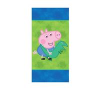 Toalla De Playa Peppa Pig George 140X70Cm Algodón Dinosaurio Verde Azul Infantil
