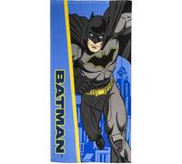 Toalla Infantil de Batman - Color Azul y Amarillo - 70x140cm - Elaborada con 100% Poliéster de 250 gsm - Toalla Pequeña - Estampado de Batman - Producto Original Diseñado en España