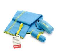 Toalla microfibra Secado rápido Ultra Ligero Absorbente - Ideal para Deporte Yoga Viajes Playa Campamento Baño para Niños, Hombres y Mujeres - Varios Tamaños y Colores (42x55cm, azul)