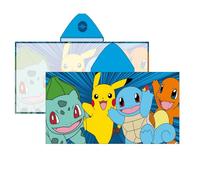 Toalla Playa o Piscina Microfibra Pokemon Con Capucha 130x60cm