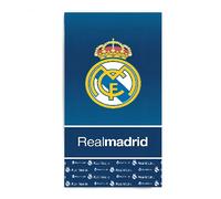 Toalla Playa Piscina infantil Real Madrid Franja azul letras Oficial 70x140cm