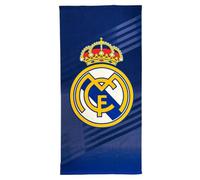 Toalla Real Madrid - Toalla Oficial con Diseño Exclusivo, Escudo y Colores del Club, Ideal para Playa, Piscina, Baño o Deporte, Accesorio Práctico para Aficionados al Fútbol