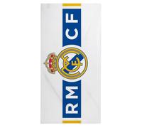 Toalla Real Madrid - Toalla Oficial con Diseño Exclusivo, Escudo y Colores del Club, Ideal para Playa, Piscina, Baño o Deporte, Accesorio Práctico para Aficionados al Fútbol