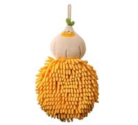 Toallas absorbentes para secar las manos - Toalla de chenilla con diseño de animales de dibujos animados, esponjosas toallas con bolas de burbujas con anilla para colgar | Toalla de secado