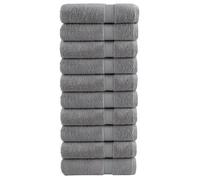 Toallas De Baño Solund 10 Uds Gris 100x150 Cm 600 Gsm Vidaxl