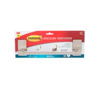 Command Toallero de Baño, Niquel Satinado, Estándar - Toallero de Pared Adhesivo sin Taladro, 30cm - Instalación Fácil sin Dañar Paredes