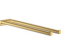 Hansgrohe AddStoris - Toallero doble, longitud 45 cm, aspecto de oro pulido 41770990