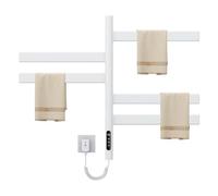 Toallero Baño Radiador, Rotación de 180° Calentador de Toallas con termostato Inteligente WiFi, para Alexa y Google Home y App, 675x450mm, Toallero Electrico, Radiador Secador de Toallas-WiFi White