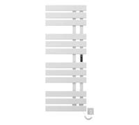 Toallero Baño Radiador, Toallero Electrico, 500×1300mm, 450W, Calentador de Toallas con termostato Inteligente WiFi, para Alexa y Google Home y App, Radiador Secador de Toallas-WiFi White Right