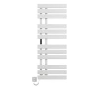 Toallero Baño Radiador, Toallero Electrico Baño Blanco WiFi, 500×1300mm, 450W, Calentador de toallas WiFi, para Alexa y Google Home y APP, Radiador Toallero Electrico, Ahorro energía-WiFi White Left
