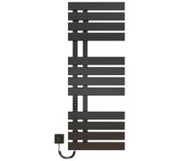 Toallero Baño Radiador, Toallero Electrico Baño Negro WiFi, 500×1300mm, 460W, Calentador de toallas WiFi, para Alexa y Google Home y APP, Radiador Toallero Electrico, Ahorro energía-WiFi Black Left