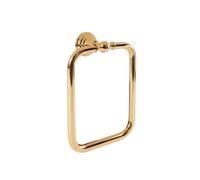 Toallero con forma rectangular para baño de latón con acabado en oro Retro TRES