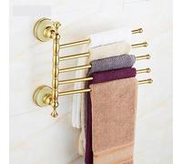 Toallero De Baño Totalmente De Cobre, Dorado Jade | Estante y percha de almacenamiento for baño de estilo europeo.(PoleFive)