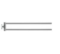 Toallero Duravit Karree 45cm, 2 brazos, cromo, 0099581000