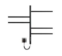 Toallero Electrico Baño, Rotación de 180° Radiador Toallero Electrico, 675x415mm, Secatoallas, Calentador de Toallas, Toallero Baño Radiador, Temperatura Ajustable, Bajo Consumo, Impermeable-Black