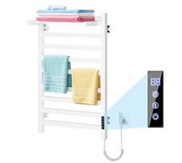 Toallero eléctrico Color Blanco de 650 x 450 mm con Pantalla táctil LED, Calentador de Toallas de Temperatura Regulable