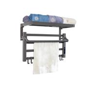 Toallero eléctrico con estante color gris antracita 55W Purline NTW-09 Grey