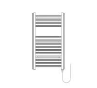 Toallero eléctrico haeger single chrome 70x40 cm, blanco, 150 w