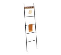 Relaxdays Toallero escalera industrial marrón,negro