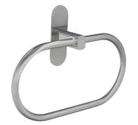 Toallero forma anilla color inox con efecto espejo, autoadhesivo resis