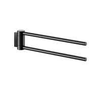 Toallero KEUCO PLAN, 300 mm, 2 brazos, giratorio, 14919370000, Color: Negro Mate